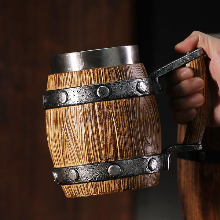 WorldNorse Resin Wooden Beer Mug