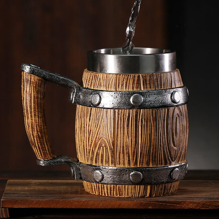 WorldNorse Resin Wooden Beer Mug