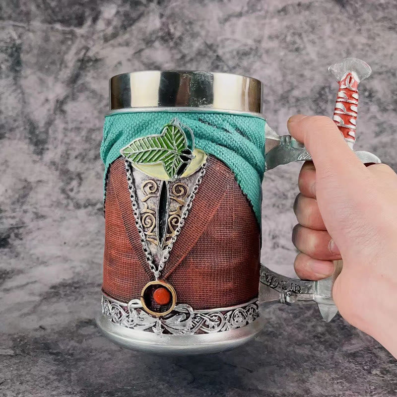 WorldNorse Medieval Sword Sculpted Mug