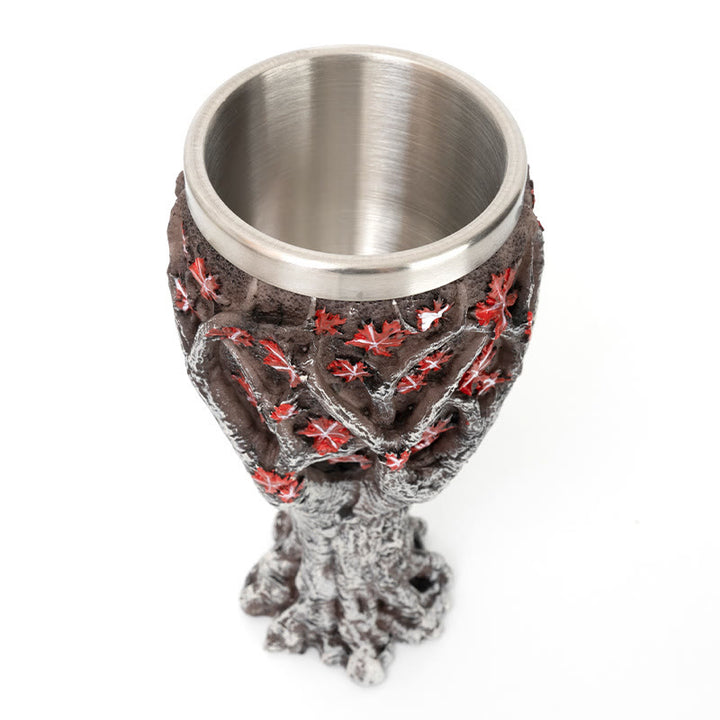 WorldNorse Weirwood Yggdrasil Skull Goblet