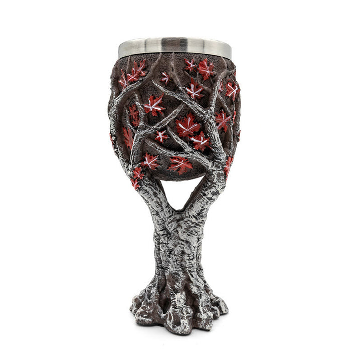 WorldNorse Weirwood Yggdrasil Skull Goblet