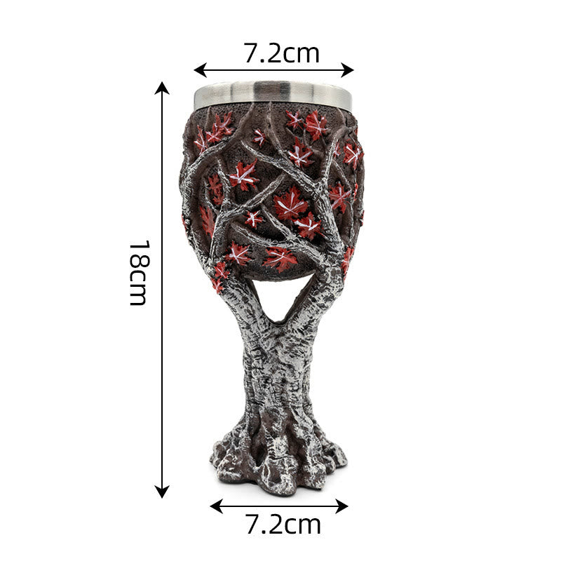 WorldNorse Weirwood Yggdrasil Skull Goblet