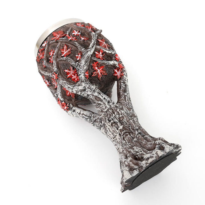 WorldNorse Weirwood Yggdrasil Skull Goblet