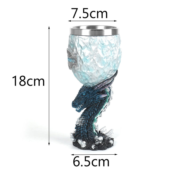 WorldNorse Blue Dragon Wine Glass Goblet