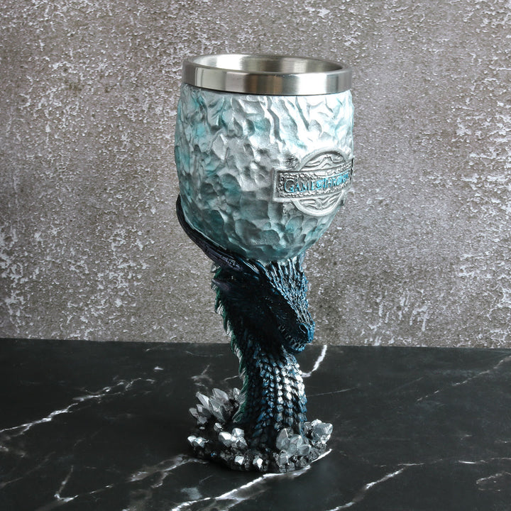 WorldNorse Blue Dragon Wine Glass Goblet