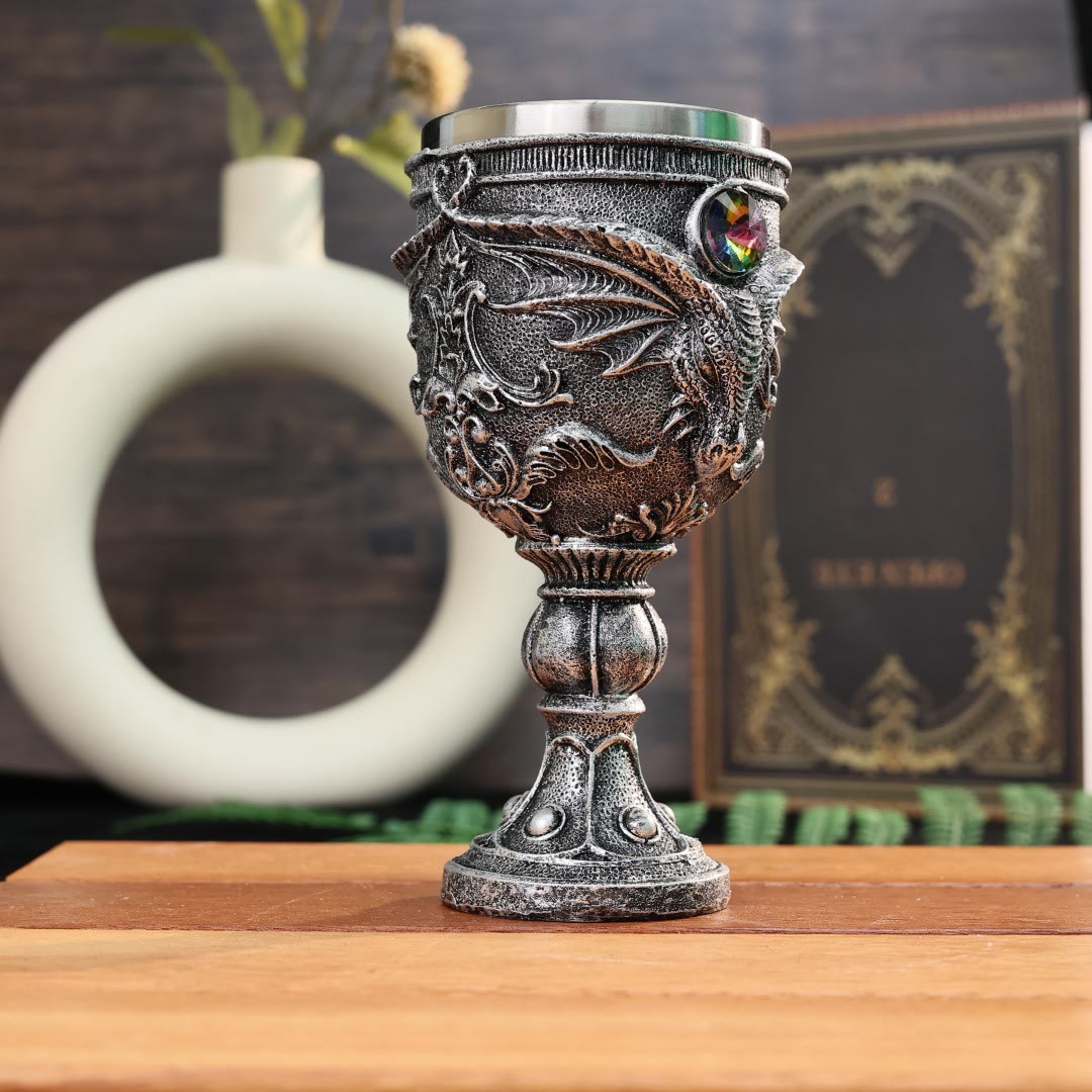 WorldNorse Longhorn Evil Dragon Goblet