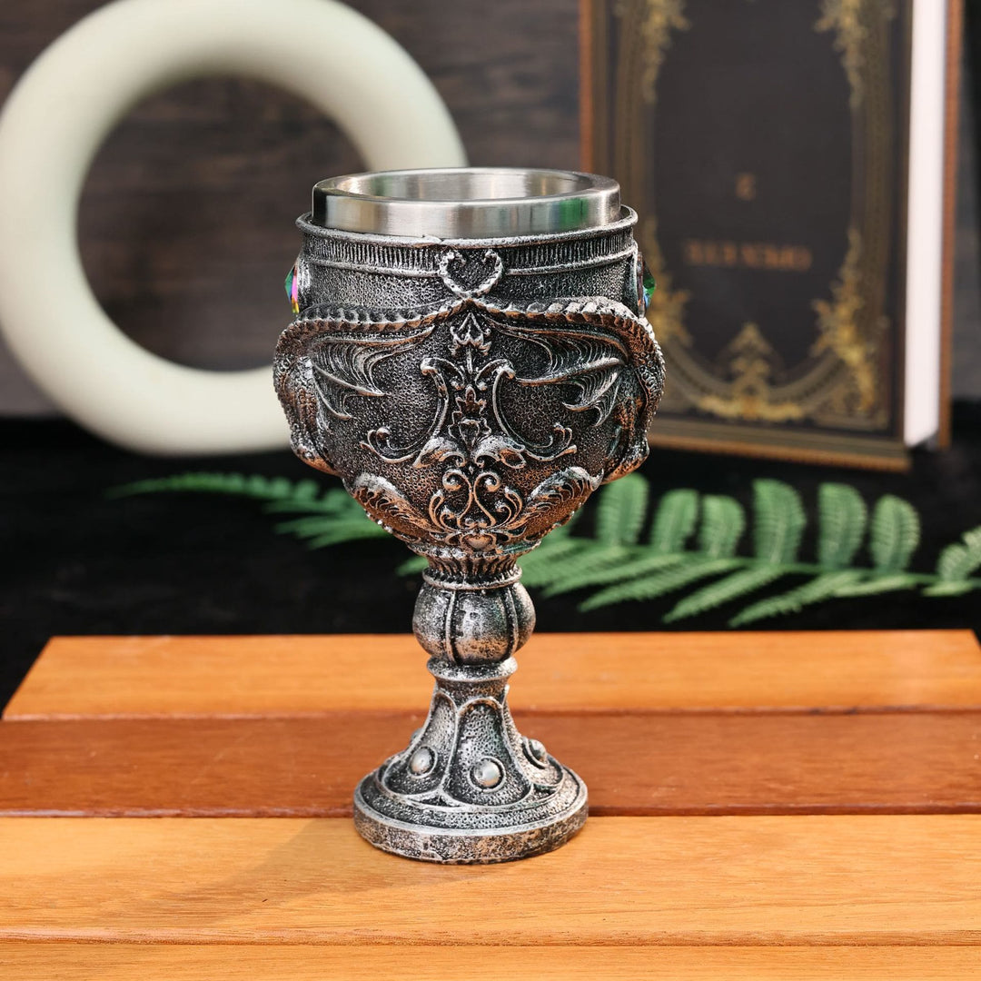 WorldNorse Longhorn Evil Dragon Goblet