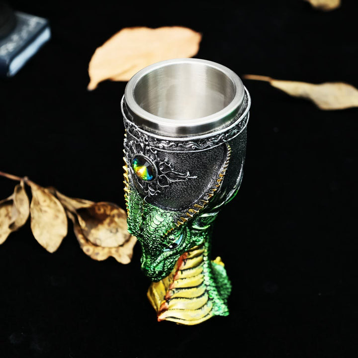 WorldNorse Chalice Dragon Head Bottle Goblet