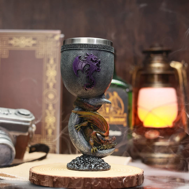 WorldNorse Lazy Dragon Lying Moon Goblet