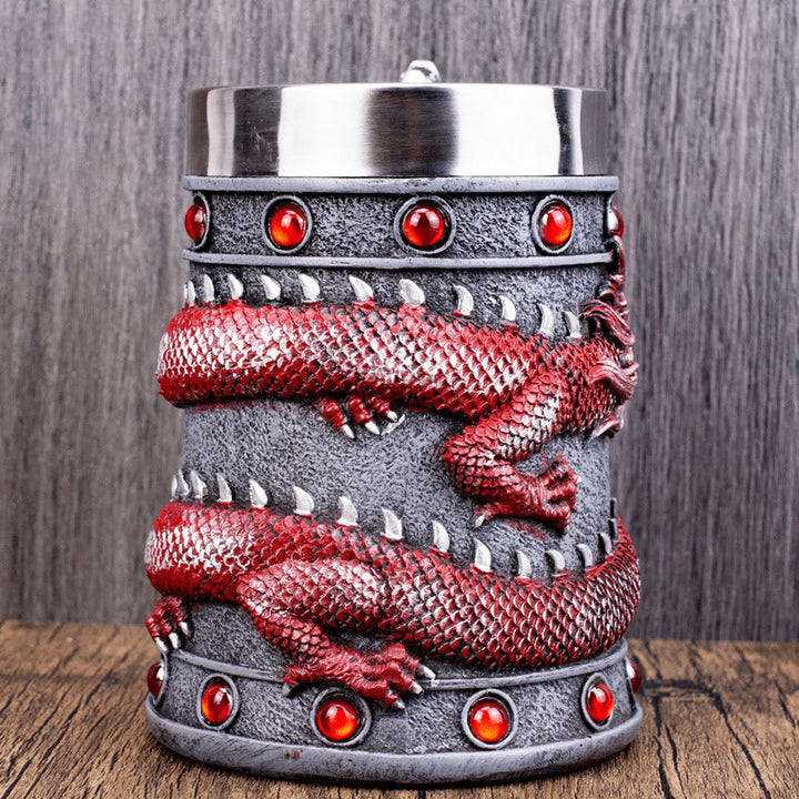 WorldNorse Dragon Pattern Coil Beer Mug