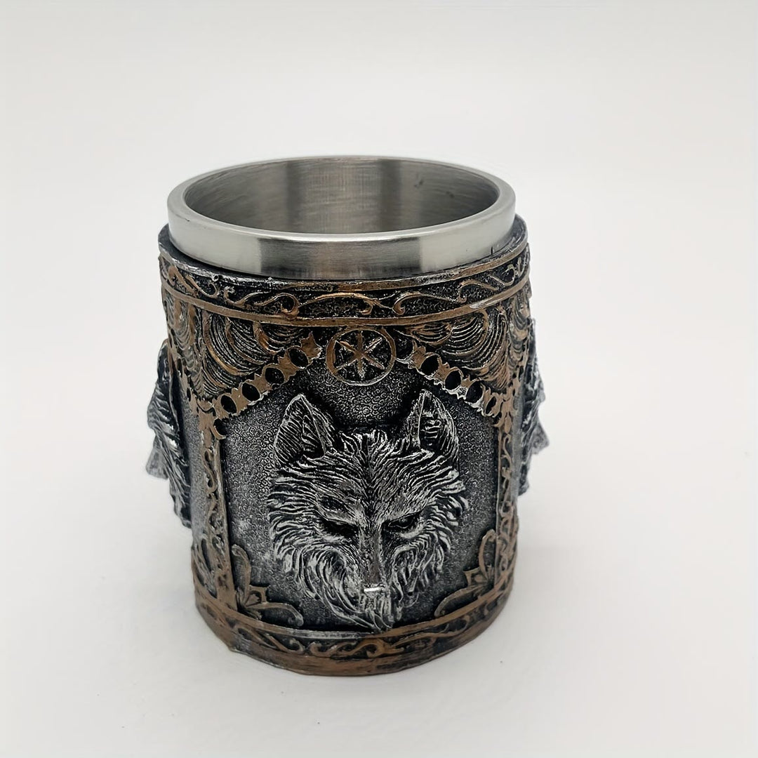 WorldNorse Norse Viking Wolf Head Mug