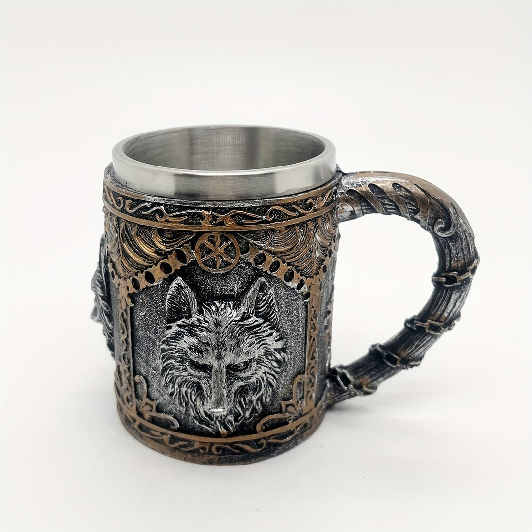 WorldNorse Norse Viking Wolf Head Mug