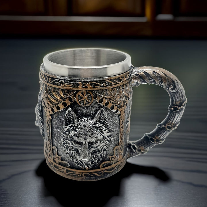 WorldNorse Norse Viking Wolf Head Mug