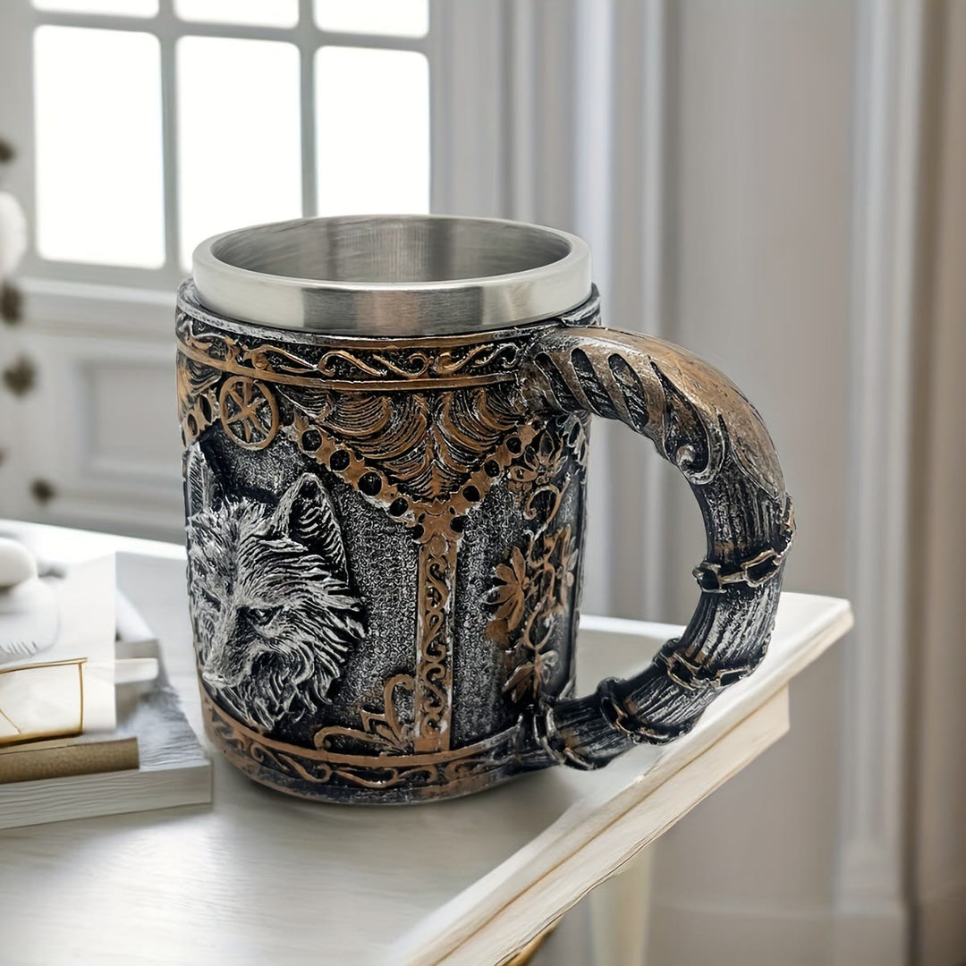 WorldNorse Norse Viking Wolf Head Mug