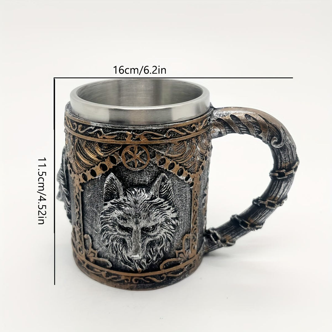 WorldNorse Norse Viking Wolf Head Mug