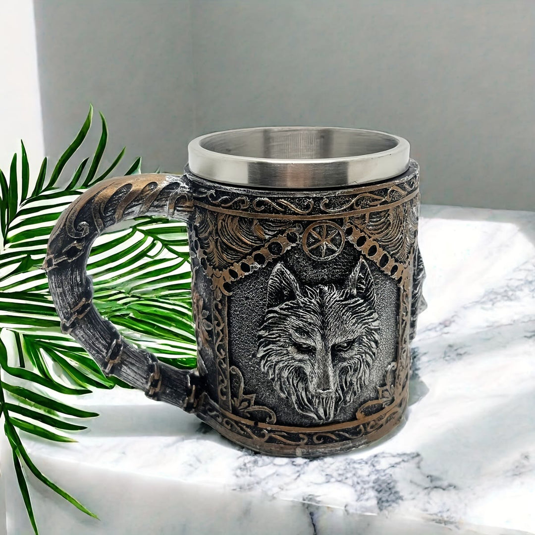 WorldNorse Norse Viking Wolf Head Mug