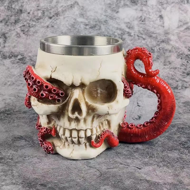 WorldNorse Steampunk Octopus Skull Mug / Goblet