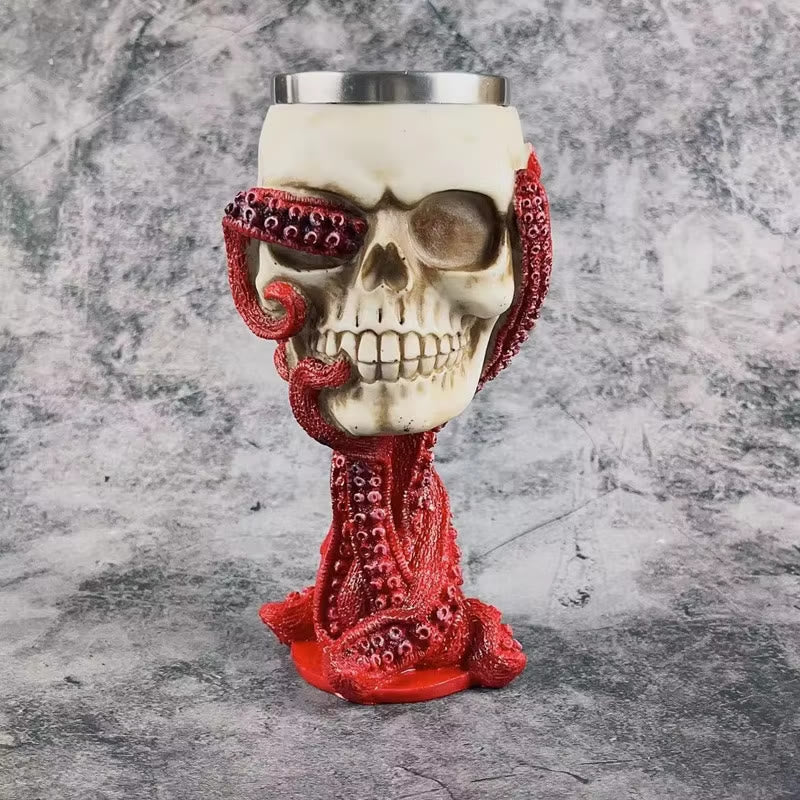 WorldNorse Steampunk Octopus Skull Mug / Goblet