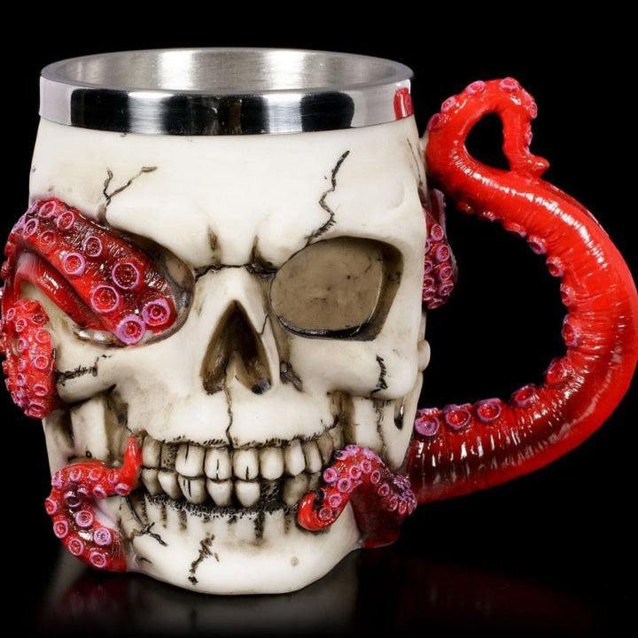 WorldNorse Steampunk Octopus Skull Mug / Goblet