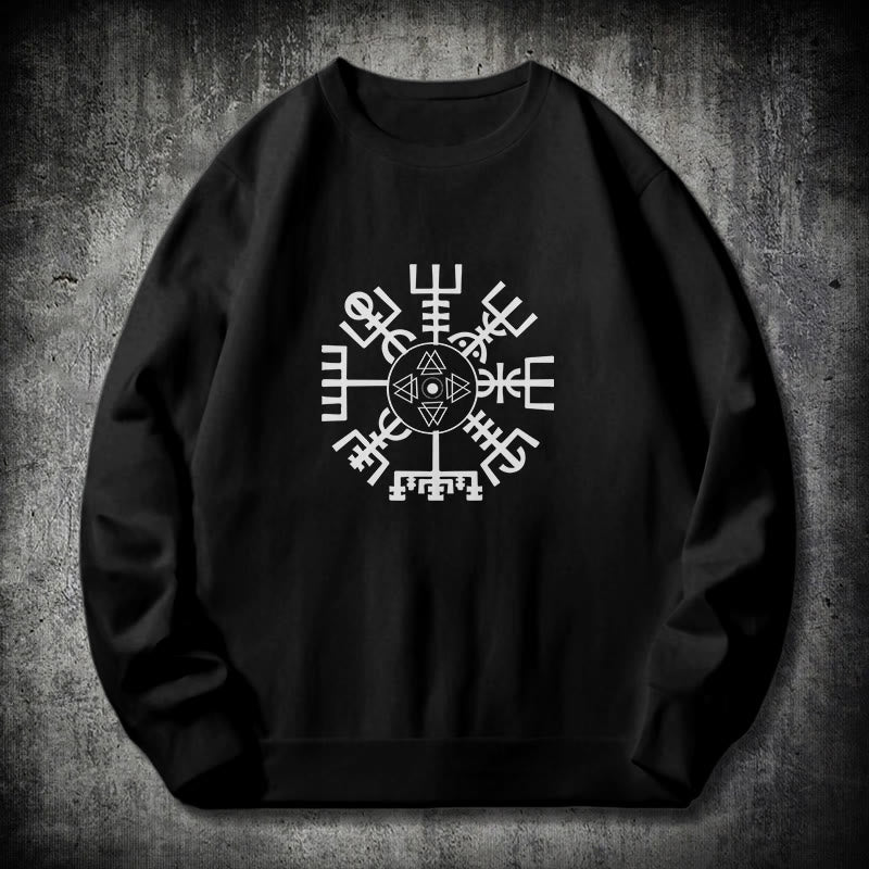 WorldNorse Viking Vegvisir With Valknut Sweatshirt - Black - 2XL - image 0