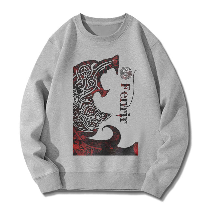 WorldNorse Viking Wolve Fenrir Blood Sweatshirt