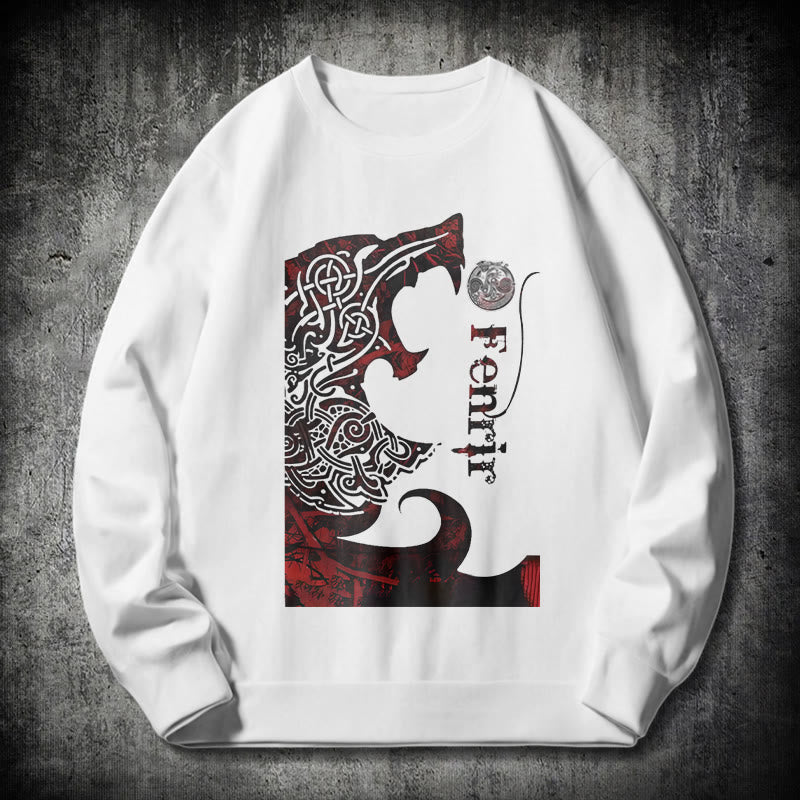 WorldNorse Viking Wolve Fenrir Blood Sweatshirt