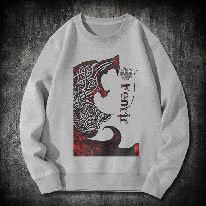 WorldNorse Viking Wolve Fenrir Blood Sweatshirt