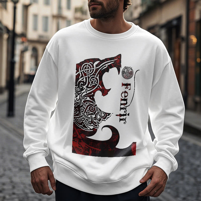 WorldNorse Viking Wolve Fenrir Blood Sweatshirt - image 14