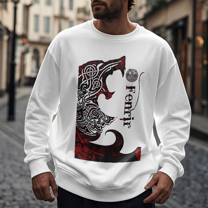 WorldNorse Viking Wolve Fenrir Blood Sweatshirt - image 14