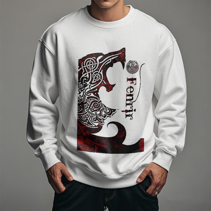 WorldNorse Viking Wolve Fenrir Blood Sweatshirt - image 12