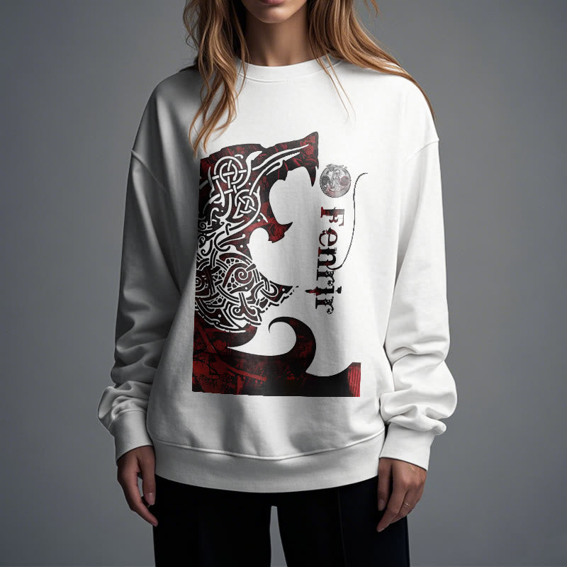 WorldNorse Viking Wolve Fenrir Blood Sweatshirt