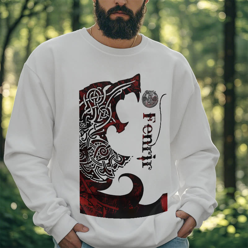WorldNorse Viking Wolve Fenrir Blood Sweatshirt - image 13