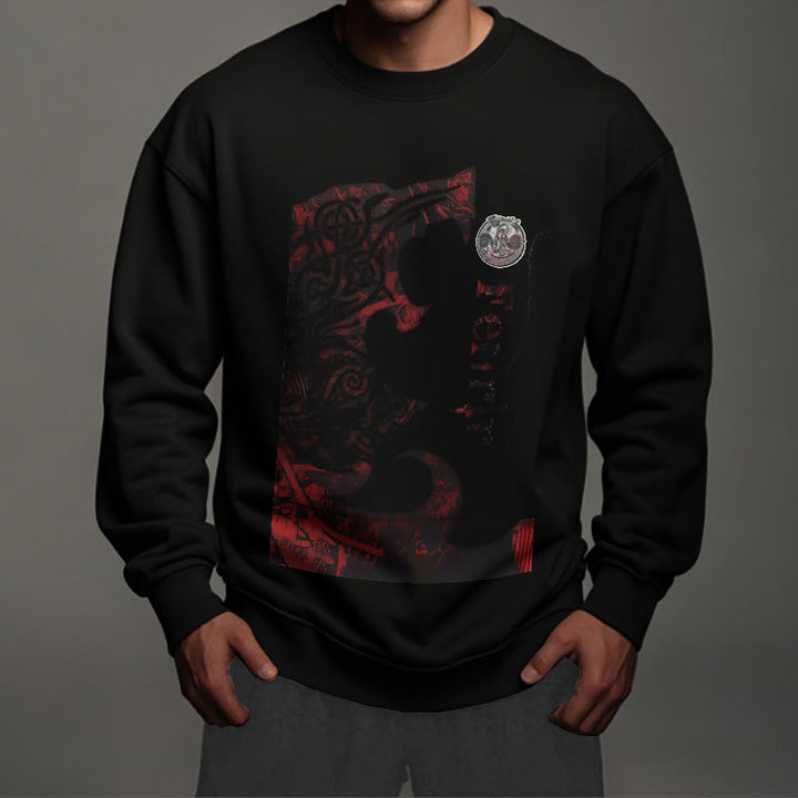 WorldNorse Viking Wolve Fenrir Blood Sweatshirt - image 4