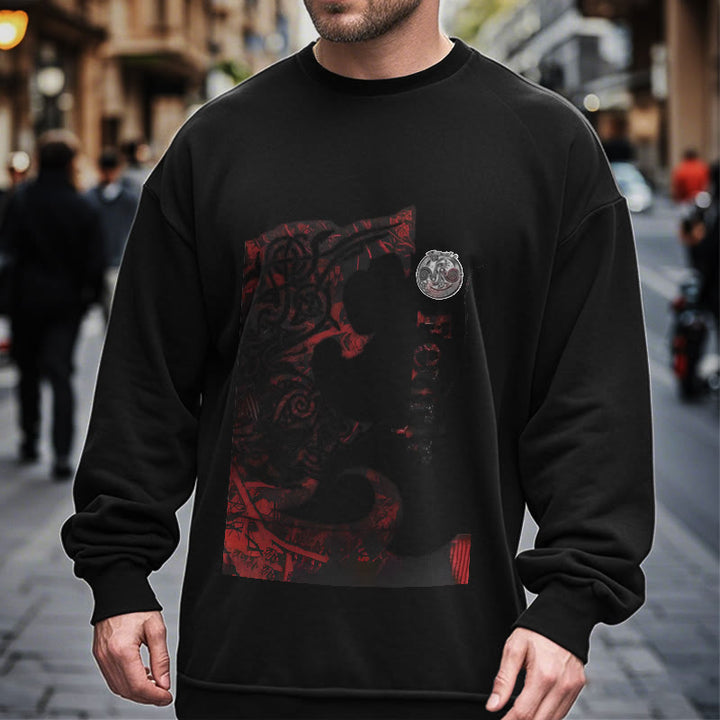 WorldNorse Viking Wolve Fenrir Blood Sweatshirt - image 6