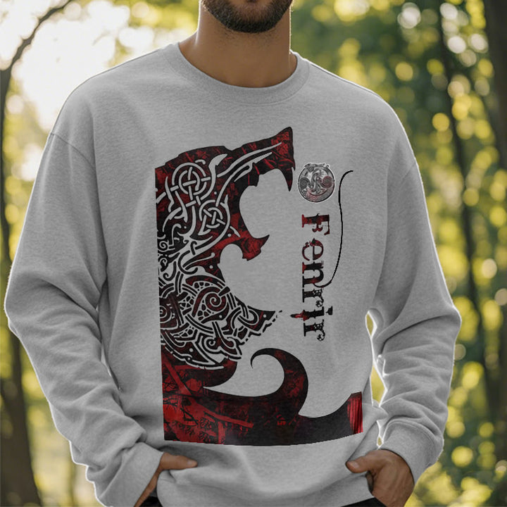 WorldNorse Viking Wolve Fenrir Blood Sweatshirt