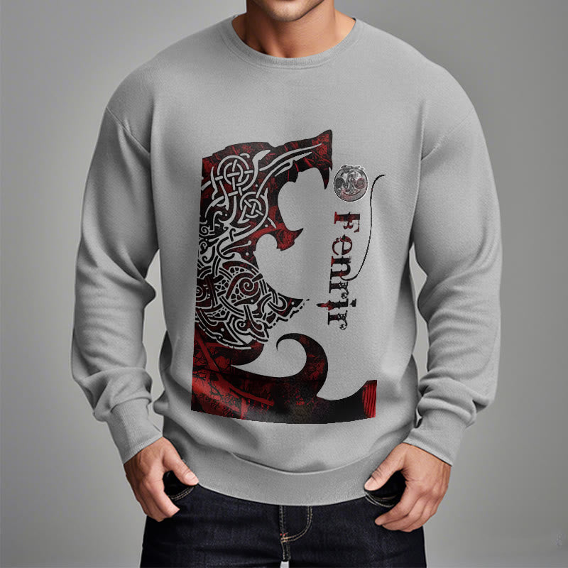 WorldNorse Viking Wolve Fenrir Blood Sweatshirt