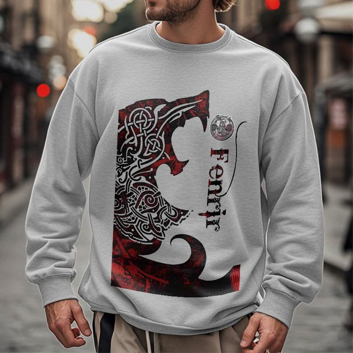 WorldNorse Viking Wolve Fenrir Blood Sweatshirt