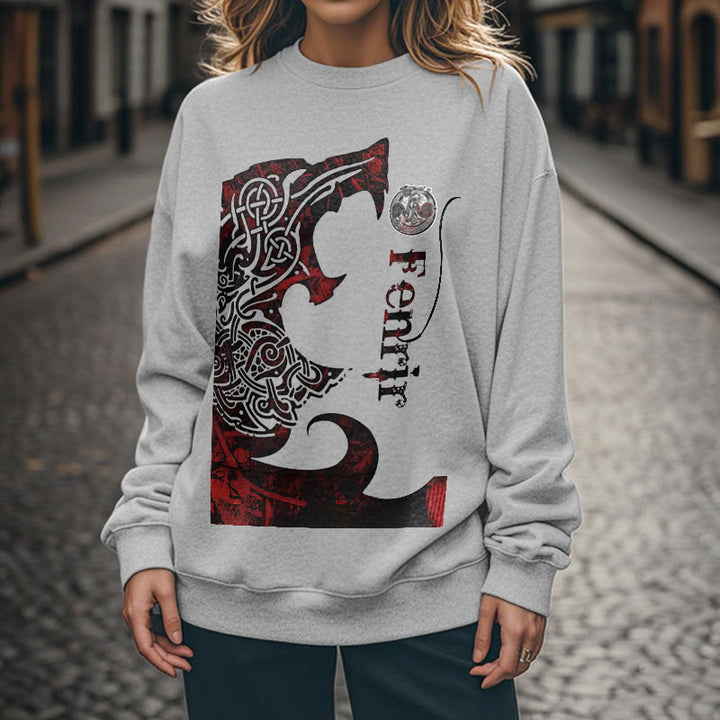 WorldNorse Viking Wolve Fenrir Blood Sweatshirt