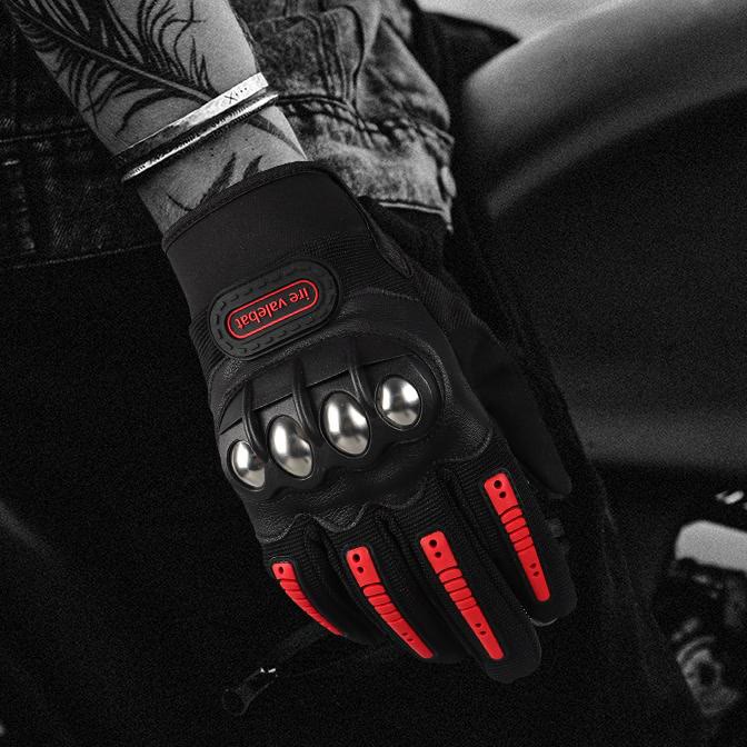 WorldNorse Knuckle Protection Motorcycle Gloves