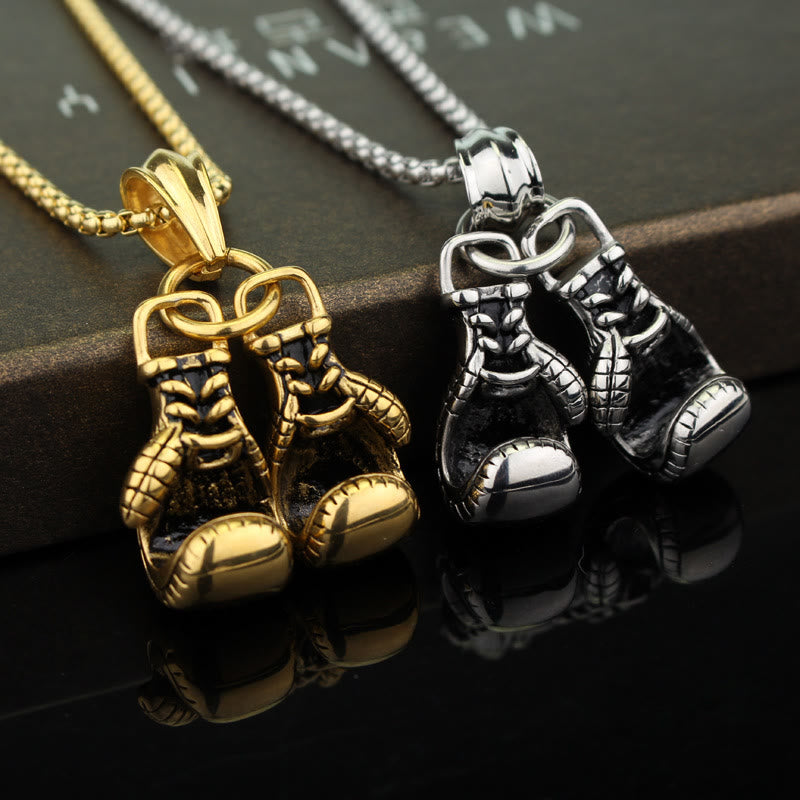 FREE Today: Be Brave - Boxing Gloves Necklace