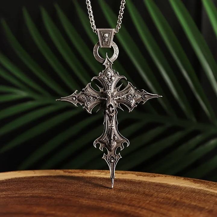 FREE Today: Bones of Faith Gothic Skull Cross Pendant Necklace