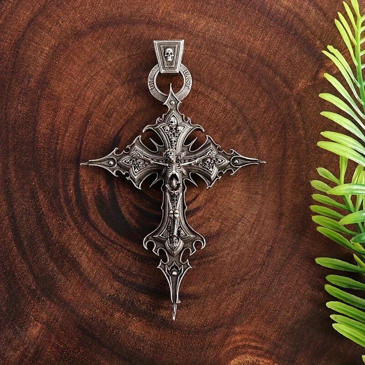 FREE Today: Bones of Faith Gothic Skull Cross Pendant Necklace