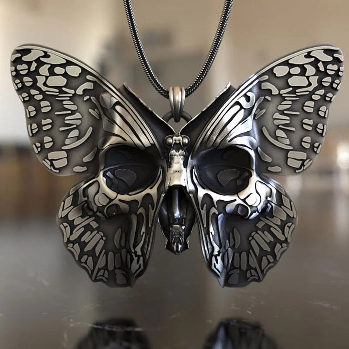 FREE Today: Butterfly With Skull Necklace