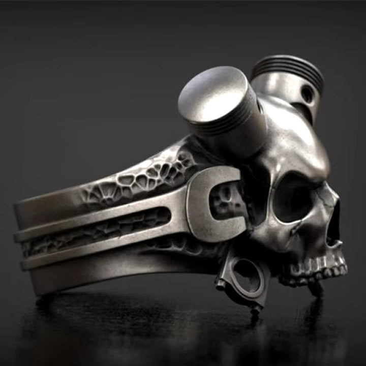 FREE Today: Piston Wrench Skull Punk Ring