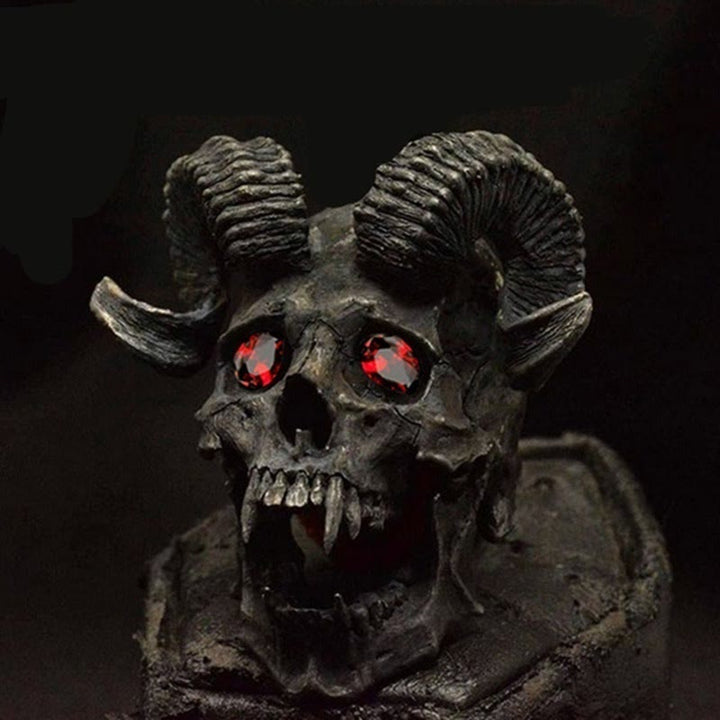 FREE Today: Satan Goat Head Skull Eyes Ring