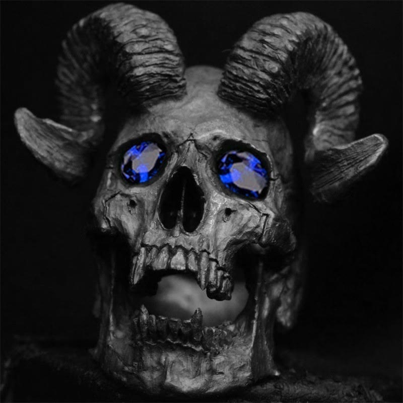 FREE Today: Satan Goat Head Skull Eyes Ring