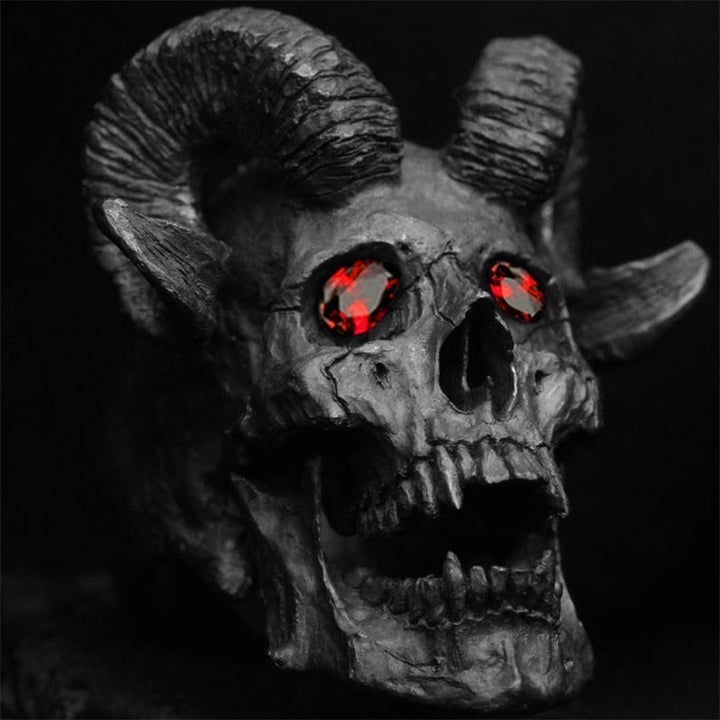 FREE Today: Satan Goat Head Skull Eyes Ring