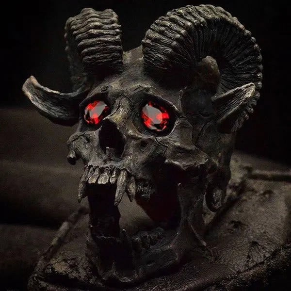 FREE Today: Satan Goat Head Skull Eyes Ring