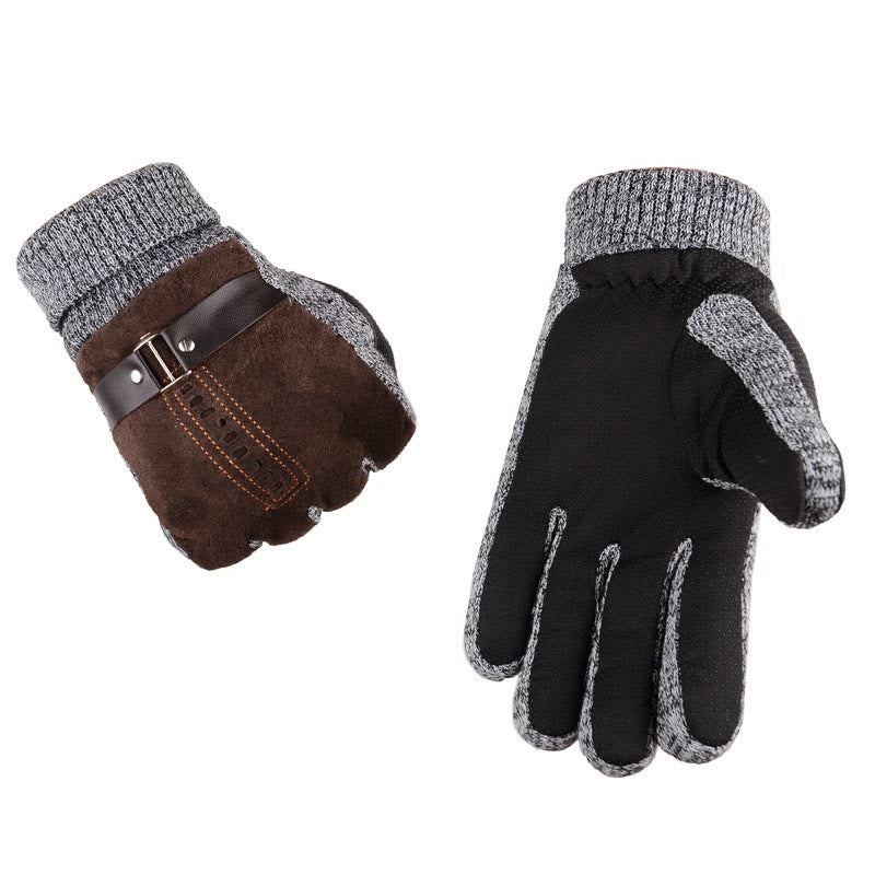 WorldNorse Pigskin Thick Fleece Warm Gloves