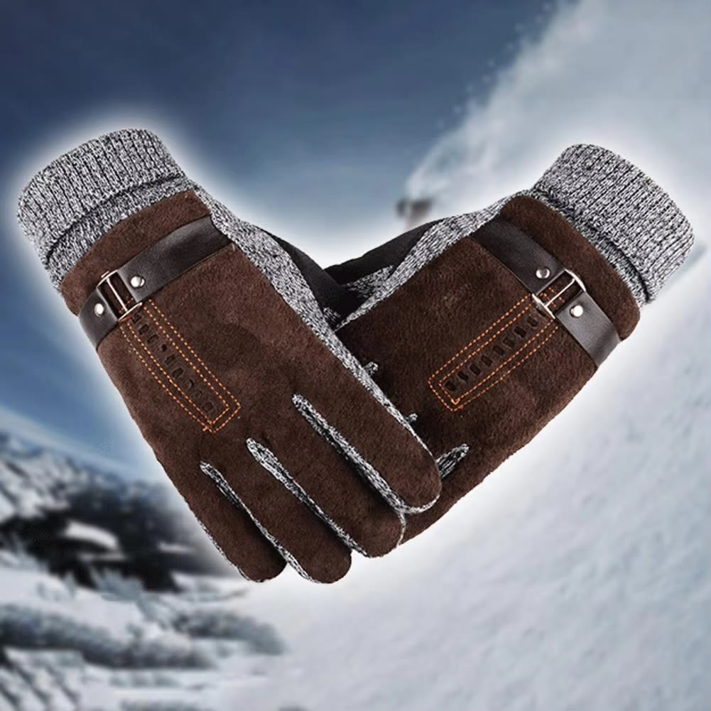 WorldNorse Pigskin Thick Fleece Warm Gloves